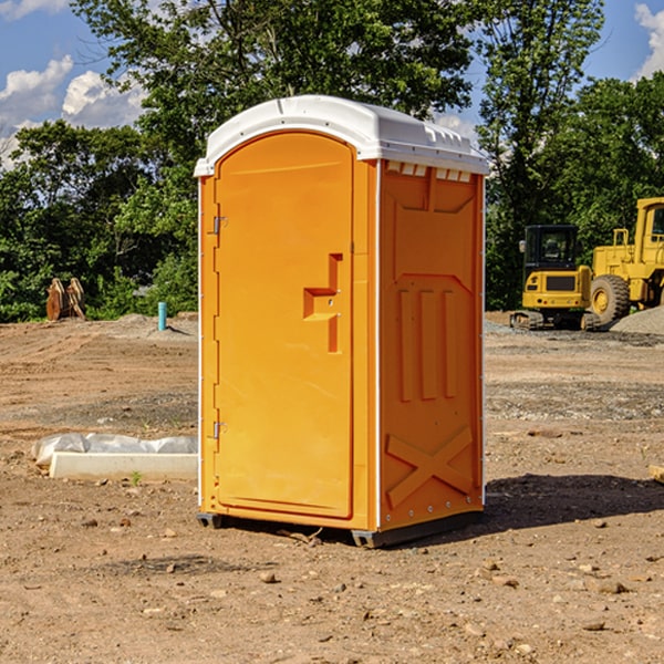 how often are the porta potties cleaned and serviced during a rental period in Wauponsee